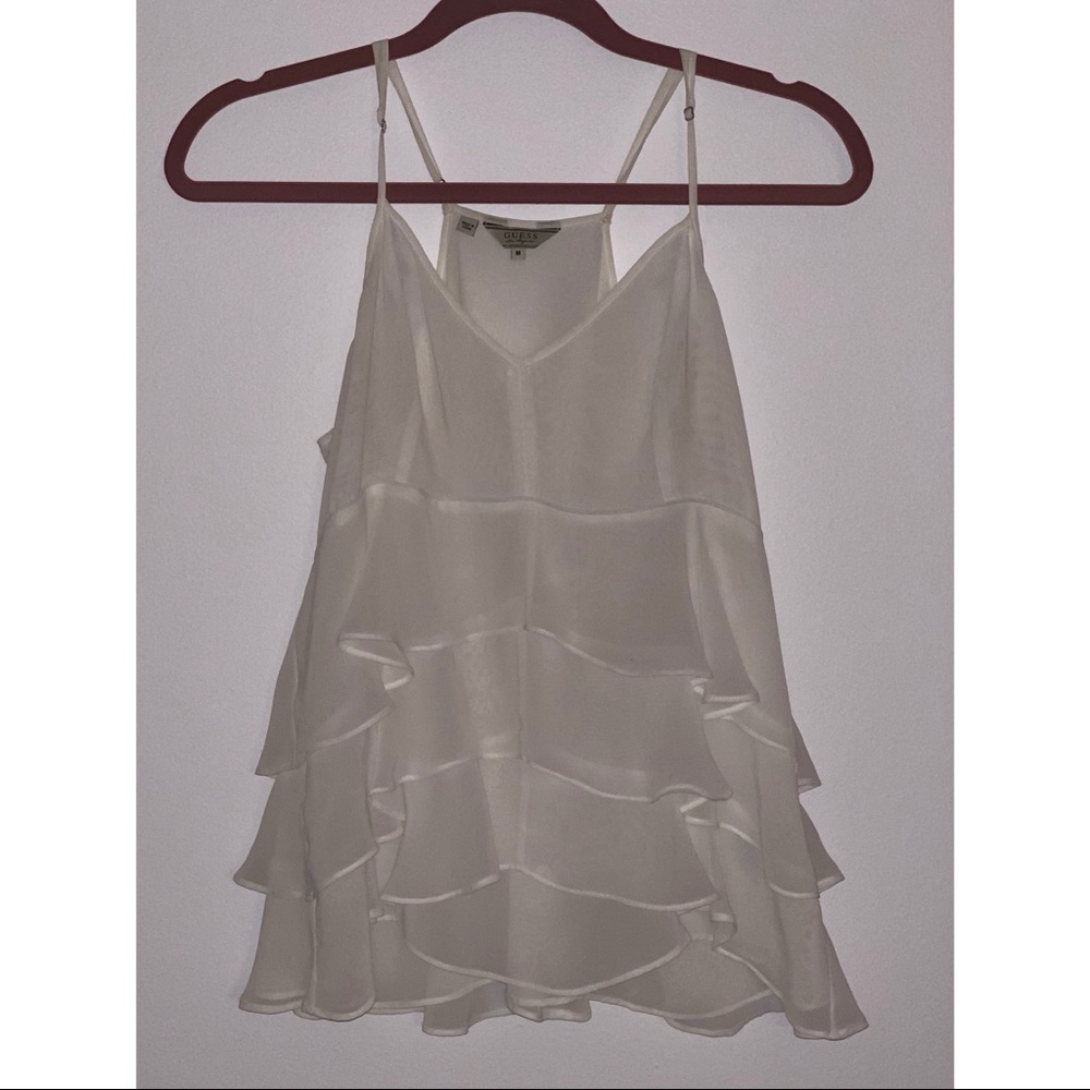 Guess Ruffle Top Size Medium
